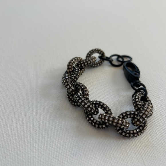 Jewelry - Elegant Black and Silver Chain Bracelet